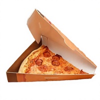 Kotak Pizza Lipat Segitiga Kecil Cetak Kustom Murah Grosir, Kotak Kemasan Makanan Pizza Mini Sekali Pakai untuk Dibawa Pulang