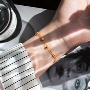 Custom Designer <b>Beaded</b> Chunky Cheap Stainless Steel Charm Double Knot <b>Bracelet</b> Twisted Stainless Steel <b>Gold</b> - Product Image 4