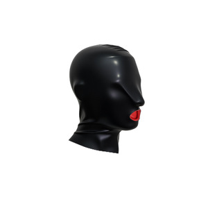 Fournisseur direct d'usine, masque en latex 2D gaufré pour adultes avec <span class=keywords><strong>tube</strong></span> nasal et fermeture à glissière, masque BDSM assemblable ODM - Product Image 5