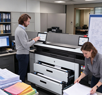 HP PageWide XL 8200 40(42)-inci Printer Plotter Inkjet Warna Multifungsi Format Besar, Printer Produksi Jaringan