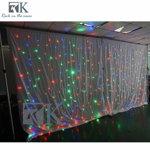 ผ้าแสงดาว LED ผ้าท้องฟ้าเต็มไปด้วยดวงดาว LED ตกแต่งฉากหลังเวทีแต่งงาน