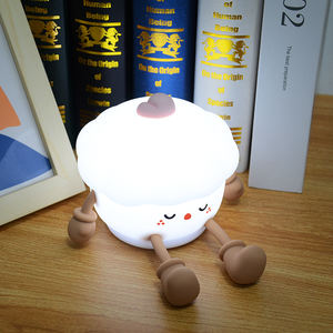 Novelty Birthday Cake Design With Phone Holder Silicone Touch Light Rechargeable Kids Night <strong>Lamp</strong> for Nursery Indoor - Product Image 4