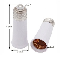 Adaptateur de douille d'ampoule 95mm E27 retardateur de flamme en plastique convertisseur de support de lampe ampoule moyenne retenue de qualité pour