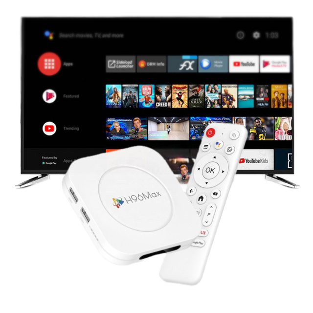 Global Best-Seller H96 MAX M1 PLUS 4K RK3528 2GB RAM 16gb Quad Core Android 14 TV Box Multi-Device Support 802.11n 2.4G/5GHz