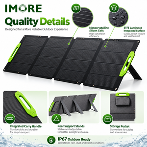 400W Travel <b>Solar</b> <b>Panel</b> 4 Fold Monocrystalline ETFE Design with MC4 for Hiking Camping and <b>Portable</b> Power Station Charging - Product Image 3