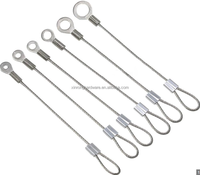 Ensemble de câbles métalliques en acier inoxydable 304 personnalisé avec boucle à œillet et goupille, câble de sécurité pour la rigging industriel