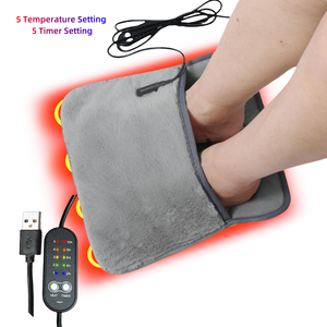 Máy sưởi chân điện USB, đệm sưởi văn phòng/giường, 5 mức nhiệt độ, hẹn giờ, giặt máy được, chất liệu dệt, hàng có sẵn - Product Image 3