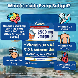 Cápsulas blandas de Omega 3, Vitamina D3 y Vitamina K2 de alta calidad de marca privada que favorecen la salud del corazón, el cerebro y la inmunidad. - Product Image 3