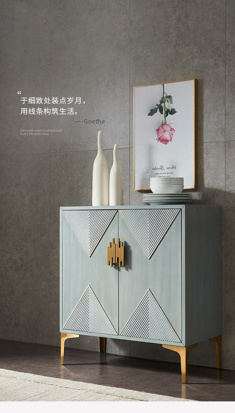 Luxury storage cabinet simple wooden multifunctional dining room sideboard