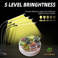 Lampes de culture Joystar à 4 têtes pour plantes d'intérieur, lumière blanche chaude pour la floraison, lampe de culture LED à 5 niveaux de luminosité avec minuterie, vente en gros