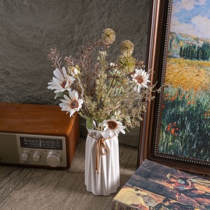 Bouquet de fleurs artificielles CallaFloral en tissu tissé plastique, décoration murale pour la maison CF01271 - Product Image 1