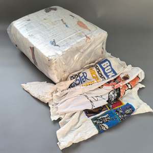 Algodón de Alta Calidad 5 lb. Paños de limpieza blancos impresos para el lugar de trabajo, paños de limpieza de tela blanca para limpiar - Product Image 1