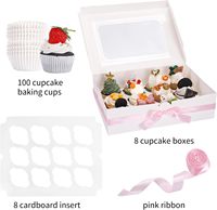 Boîtes à biscuits en papier de qualité alimentaire avec fenêtre, fabriquées en Chine, boîtes à gâteaux jetables, boîtes à beignets pour boulangerie