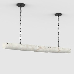 Lustre moderne en albâtre <span class=keywords><strong>Cora</strong></span>, lampes suspendues de luxe dorées, luminaire suspendu en marbre pour salon - Product Image 2