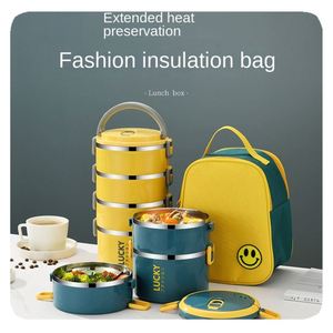Boîte à lunch isotherme en acier inoxydable avec couvercle anti-fuite, compatible micro-ondes, <span class=keywords><strong>bento</strong></span> <span class=keywords><strong>chauffant</strong></span> pour le bureau et l'école - Product Image 2