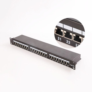 Panneau de brassage réseau blindé 24 ports 1U 19 pouces monté en rack <span class=keywords><strong>Cat</strong></span> 5e/<span class=keywords><strong>Cat</strong></span> 6/<span class=keywords><strong>Cat</strong></span> <span class=keywords><strong>6A</strong></span> Noir Ports <span class=keywords><strong>RJ</strong></span> <span class=keywords><strong>45</strong></span> pour rack de serveur Centre de données - Product Image 6
