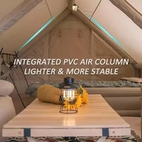 Tente de camping extérieure de 17,2 pouces avec une chambre, structure gonflable, cloison d'air en tissu Oxford, en promotion