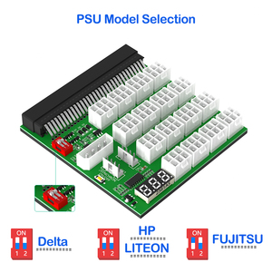 Delta // Liteon/Fujitsu máy chủ PSU Breakout Board 16 * PCI-E 6Pin adapter điện áp hiển thị đa PSU Sync đa-gpu mở rộng máy tính xách tay - Product Image 4