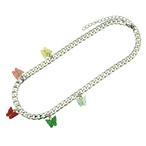 Collar con Colgante de Mariposa Colorido Estilo Hiphop Urbano 2026, Cadena Punk Simple y Exquisita, Collares Unisex, Joyería de Moda al por Mayor - Product Image 6