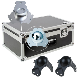 Esquina de bola grande de 3 brazos para caja de vuelo de metal Tirantes de <span class=keywords><strong>4</strong></span> <span class=keywords><strong>esquinas</strong></span> con 3 tornillos Piezas y accesorios especiales para bolsas para apilamiento de vuelos - Product Image 5