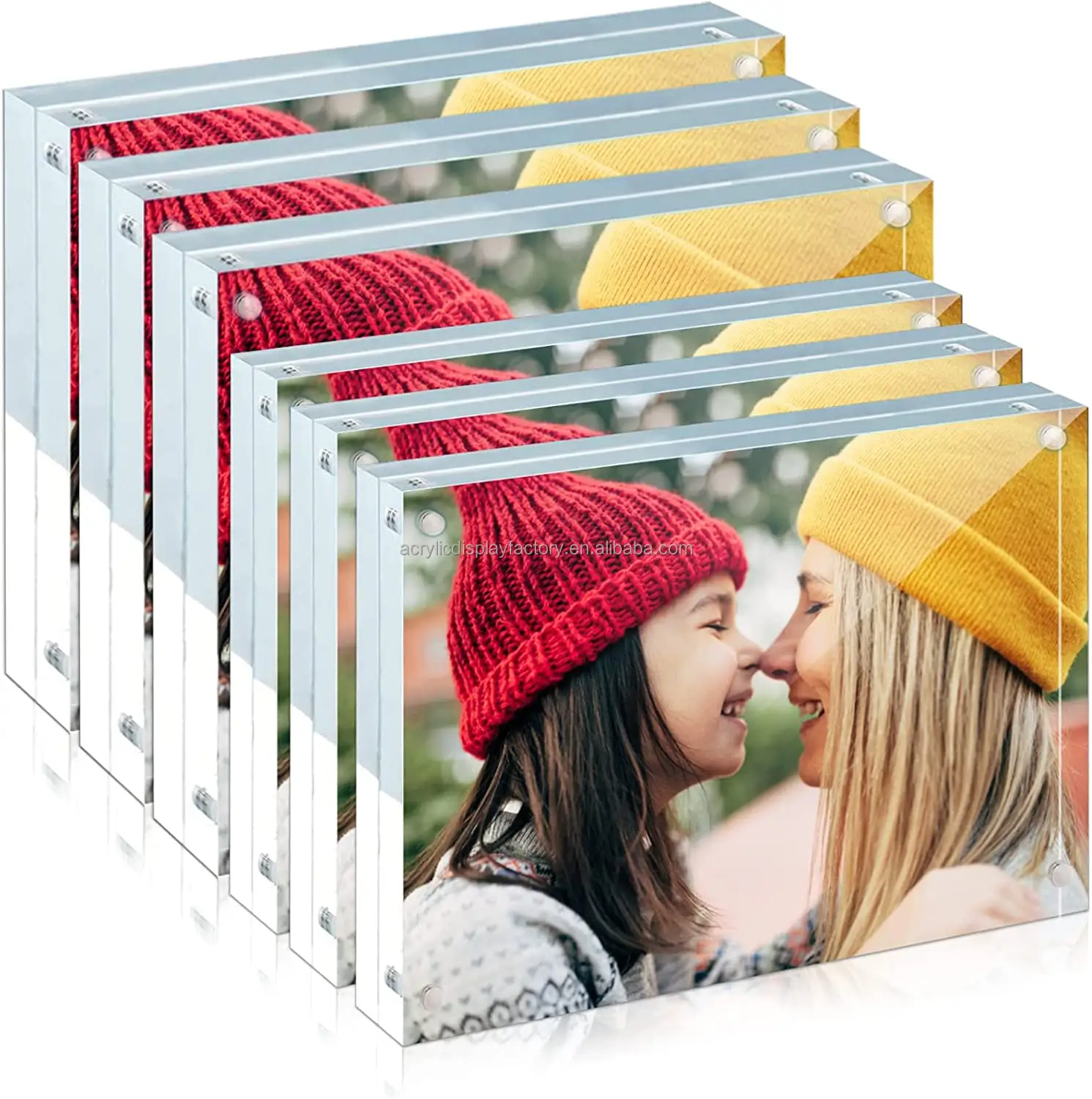 Factory Custom Acrylic Double Sided Magnetic Photo Frames Display Your Artworks Strong Magnet