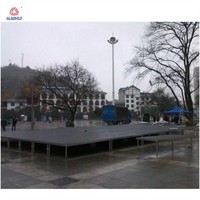 Scène pliable portable pour événements, plateforme 1 x 2 m, hauteur réglable, podium modulaire mobile pour intérieur et extérieur
