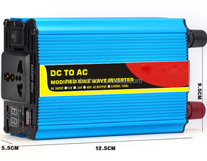 Onduleur à onde sinusoïdale pure 1000W 12V/24V <span class=keywords><strong>DC</strong></span> à 220V/230V AC Ports pour système solaire domestique voiture - Product Image 2