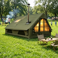 Tente de camping gonflable de luxe personnalisable en gros, abri quatre saisons en PVC Oxford, imperméable, chaud et anti-UV