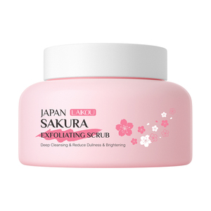 LAIKOU JAPAN SAKURA EXFOLIATING SCRUB 100 กรัม ทำความสะอาดอย่างล้ำลึก ลดความหมองคล้ำและความหยาบกร้านของผิว ให้ความชุ่มชื้นแก่ผิวแห้ง - Product Image 1