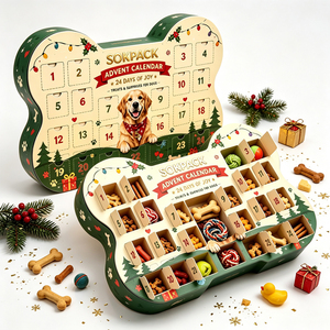 Boîte de <span class=keywords><strong>calendrier</strong></span> de l'<span class=keywords><strong>Avent</strong></span> personnalisée en forme d'os pour <span class=keywords><strong>chien</strong></span>, 24 jours, boîte mystère de compte à rebours de Noël pour friandises et jouets pour animaux de compagnie, emballage cadeau pour animaux de compagnie pour les fêtes - Product Image 5