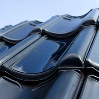 Dreifach Gekrümmte Solar-Dachziegel Dachschindeln System Solar-BIPV PV-Energie