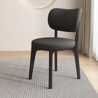 Chaise de salle à manger en bois massif style Wabi-Sabi avec coussin en cuir souple, design moderne pour la maison, les hôtels et les restaurants