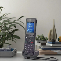 Téléphone fixe sans fil 4G GSM avec identification de l'appelant pour bureau et domicile, idéal pour les personnes âgées, avec radio FM, cartes SIM, en ABS noir, pour usage domestique