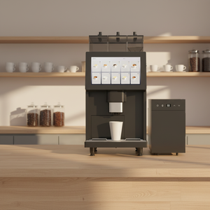 Distributeur automatique de café de <span class=keywords><strong>table</strong></span> au lait frais avec 2 compartiments à grains de café et 1 réservoir pour poudre instantanée - Product Image 6