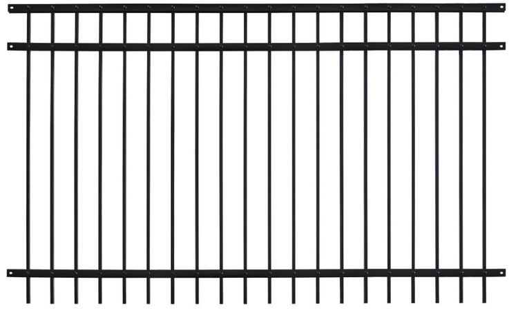 Clôture en acier à sommet plat