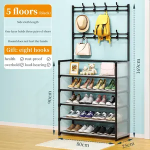 Simple Shoe And Hat Integrated Stand Indoor Multi-layer Dust And Space Saving Simple Shoe Rack At The Entrance For Household Use