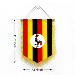 ธงชาติยูกันดาขนาดเล็ก 20x30 ซม. สำหรับตกแต่งรถยนต์ ตกแต่งผนัง ของตกแต่งขนาดเล็กสำหรับแขวน - Product Image 6