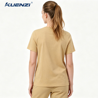 T-shirt pour femme Kuenzi 170GSM, coton mercerisé à l'azote liquide, logo personnalisé, col rond, manches courtes, 100% coton