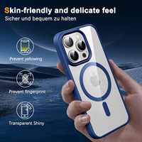 Coque de Téléphone Luxe Magnétique en TPU+Acrylique Antichoc Compatible Recharge Sans Fil Qi pour 17 Air 16 15 Pro Max/14 Pro/13/12/11/X/XR/XS/XS Max