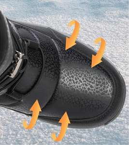 Das mulheres dos homens anti-derrapante leve pelúcia quente neve botas longo algodão ao ar livre sapatos impermeáveis térmicas para o inverno respirável - Product Image 4