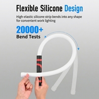 Lampe de travail LED flexible pour voiture, rechargeable, portable, pliable, pour réparation sous le capot, inspection de camion, lampe de mécanicien