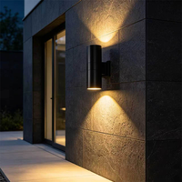 Lampes murales LED VHMatte Black 10W, éclairage haut/bas, en aluminium, étanches, 3500K blanc chaud, CRI 98, garantie 1 an, 170 Lm/W