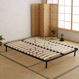 <span class=keywords><strong>Sommier</strong></span> à lattes en métal robuste avec structure de lattes verrouillables, résistant à la déplacement, pour les dormeurs actifs - Product Image 1