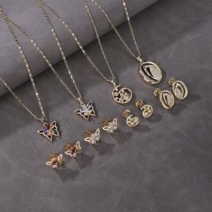 Hengdian Earring and Necklace Jewelry <b>Set</b> <b>Cheap</b> Price Fashion Fine Jewelry <b>Sets</b> 18k Gold Plated Jewelry Wedding <b>Sets</b> for Women - Product Image 1
