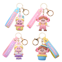 Porte-clés en PVC personnalisé de l'usine Longzhiyu, 20 ans d'expérience, design 3D de dessin animé, cadeau promotionnel, service de logo personnalisé