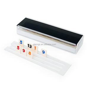 Viaje torneo cubo Mahjong conjunto Okey juego rummikub acrílico rummy - Product Image 4