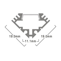 L028 LED Canal 45 Coin Monté, Éclairage de Bande de Canal En Aluminium MENÉ PAR Lumière D'angle De Profil/