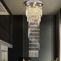 Lustre en cristal de luxe nordique personnalisé, grand luminaire suspendu doré pour villa, hôtel, salon et éclairage d'escalier