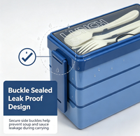 1500ml Multi-Layer Magnetronbestendige Lunchbox Lekvrije Lunchcontainer voor Gezin Studenten Kinderen Dagelijkse Maaltijdvoorbereiding