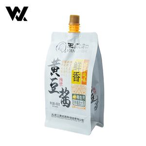 Emballage personnalisé imprimé de qualité alimentaire pour sauces liquides (<span class=keywords><strong>ketchup</strong></span>, tomate, béarnaise, pâte de soja) en pochette souple avec bec verseur et rechargeable - Product Image 1